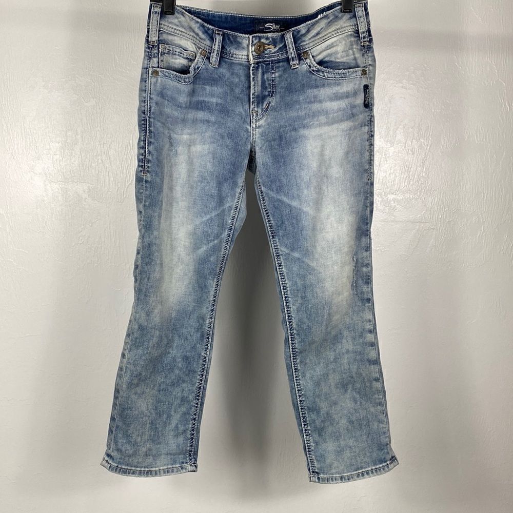 Silver Jeans Low Rise Berkeley Indigo Wash Capri size W28 L22